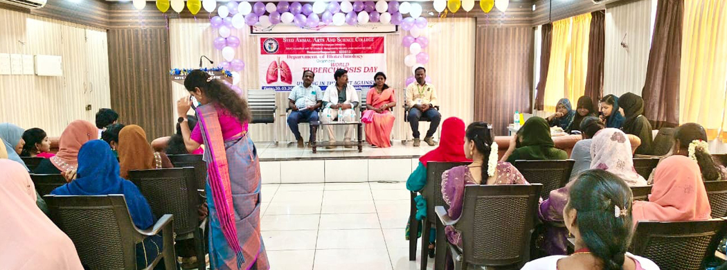 Awareness programme for World TB Day 2026 at Syed Ammal Arts College